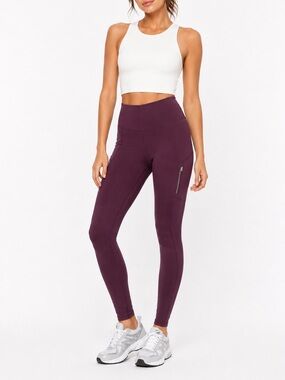 Athleta Rainier Tight Leggings in Deep Plum